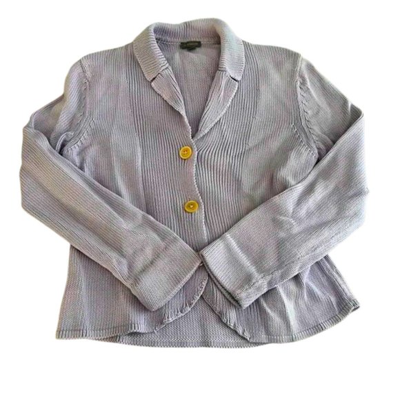 Ann Taylor purple knitted sweater blazer - Picture 1 of 5